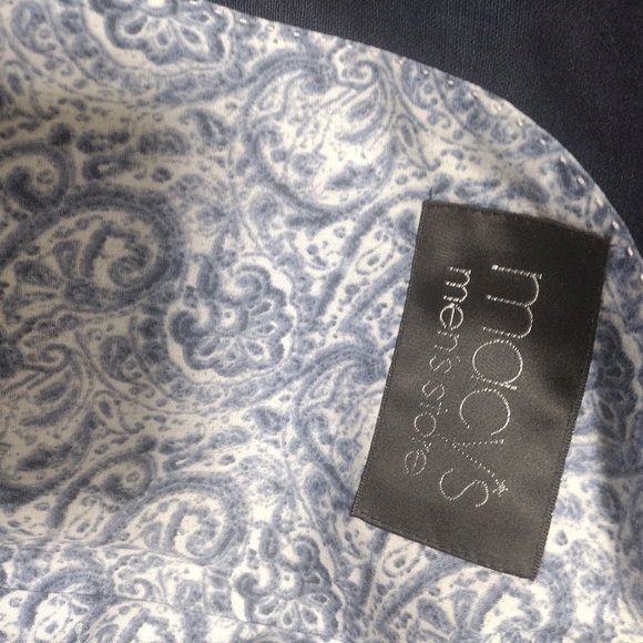 Lauren Ralph Lauren 100% Linen 2-Two Button Summer Suit Jacket Coat Navy Men 36S - Picture 5 of 10